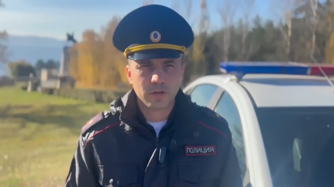 Кадр видеообращения представителя Госавтоинспекции Тольятти